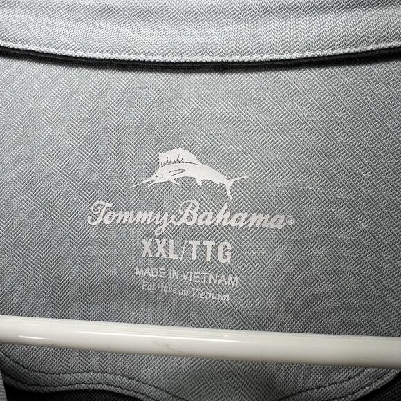 Tommy Bahama Long Sleeve Polo Shirt Mens Size XXL 2XL Gray Tencel Poly Blend EUC - Picture 7 of 11